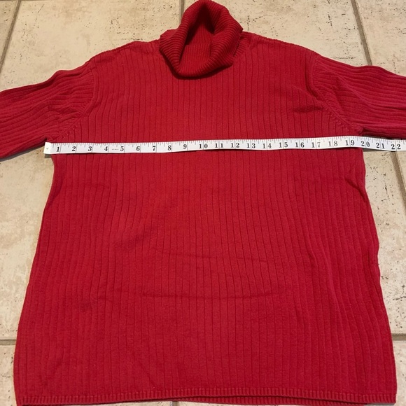 Sweater Company Red Ribbed Turtleneck Sweater Pullover Ladies S/P Small Petite - Picture 4 of 5